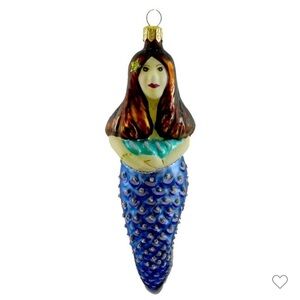 Tannenbaum Treasures Ornament Amethyst Mermaid Glass Myth Female Fish Siren 5.75
